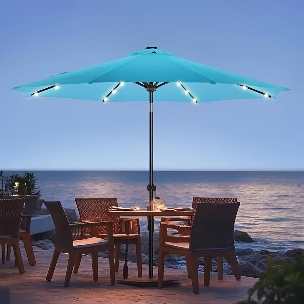 HOMELIOO™Solar-Powered LED Patio Umbrella