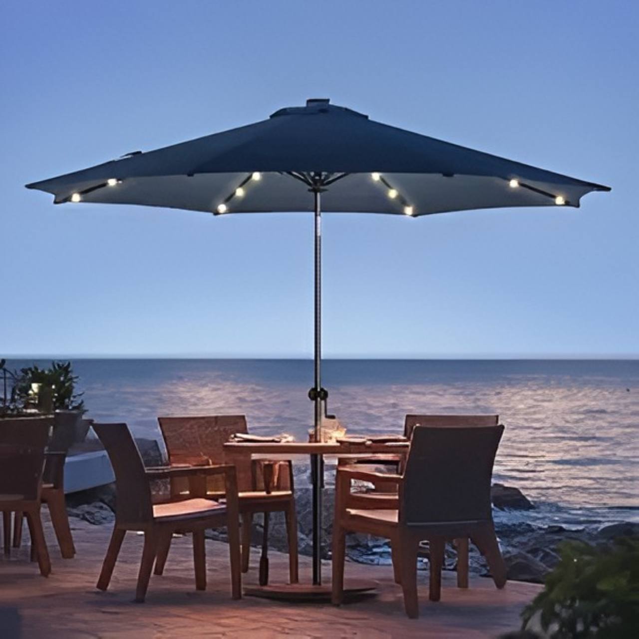 HOMELIOO™Solar-Powered LED Patio Umbrella