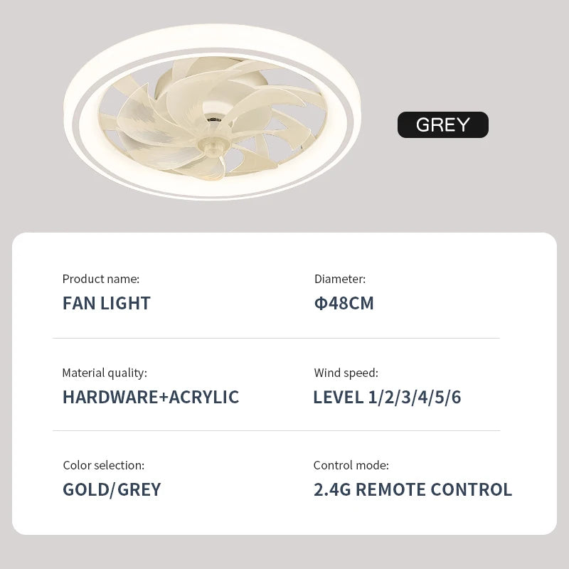 HOMELIOO™ 2-in-1 Ceiling Fan with LED & Remote